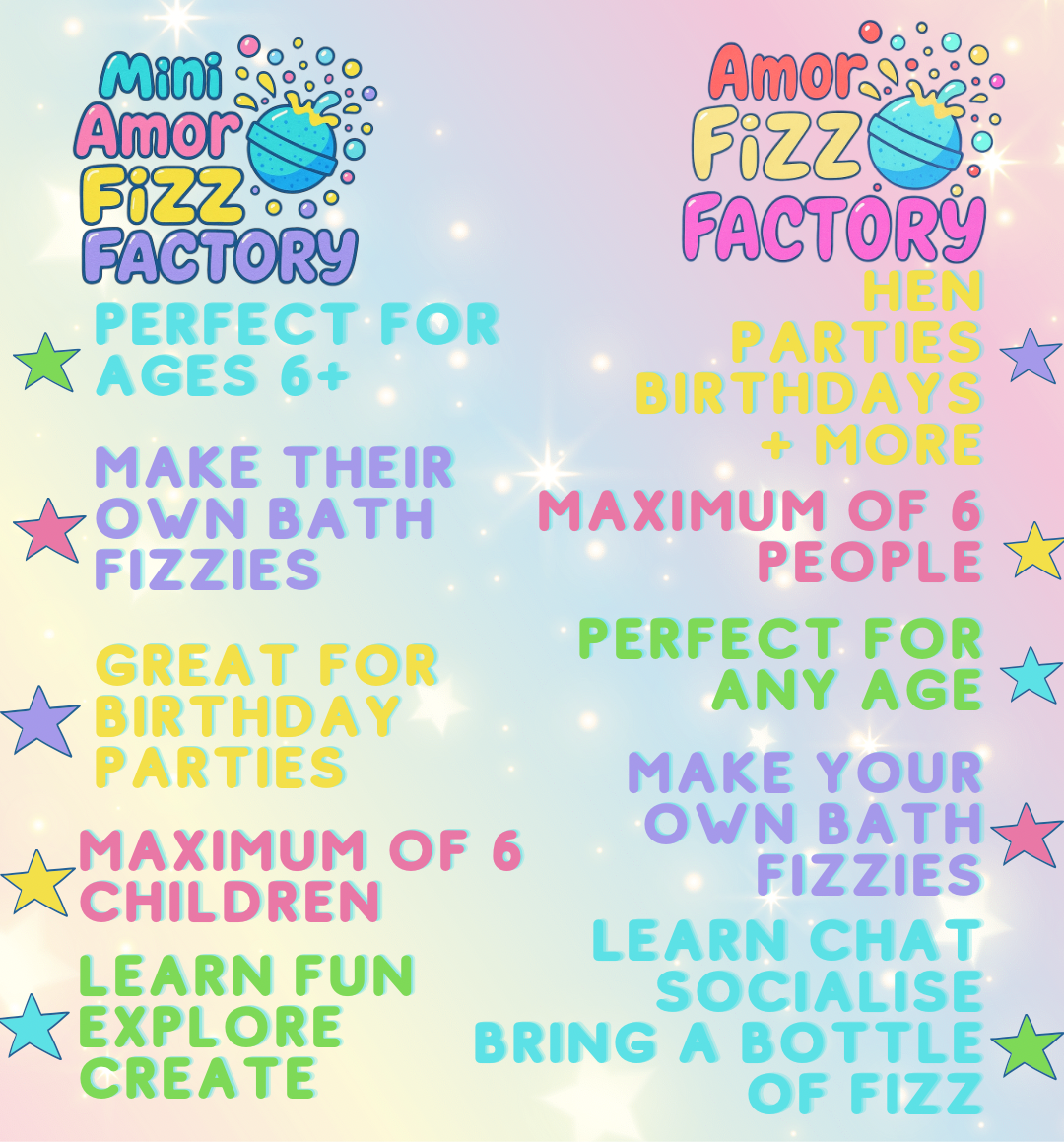 Mini Amor Fizzy Factory & Amor Fizz Factory Party