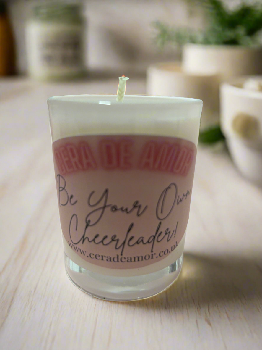 Mini Pink Glass Candle