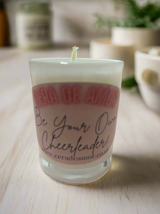 Mini Pink Glass Candle